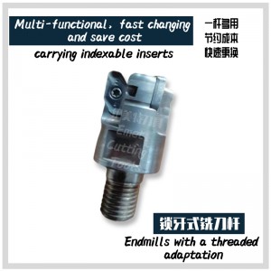 Emet Milling Tools Endmills Ball nose/end milling tools Cut off, slot and groove milling tools with a threaded adaptation carrying indexable inserts